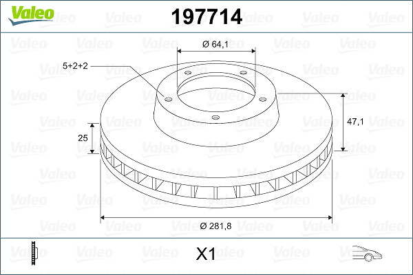 BRAKE DISC X1 HONDA FR-V 07.05 FR